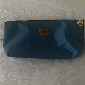 Longchamp brand new blue cosmetic bag pouch Bag 12 x 5 x 3